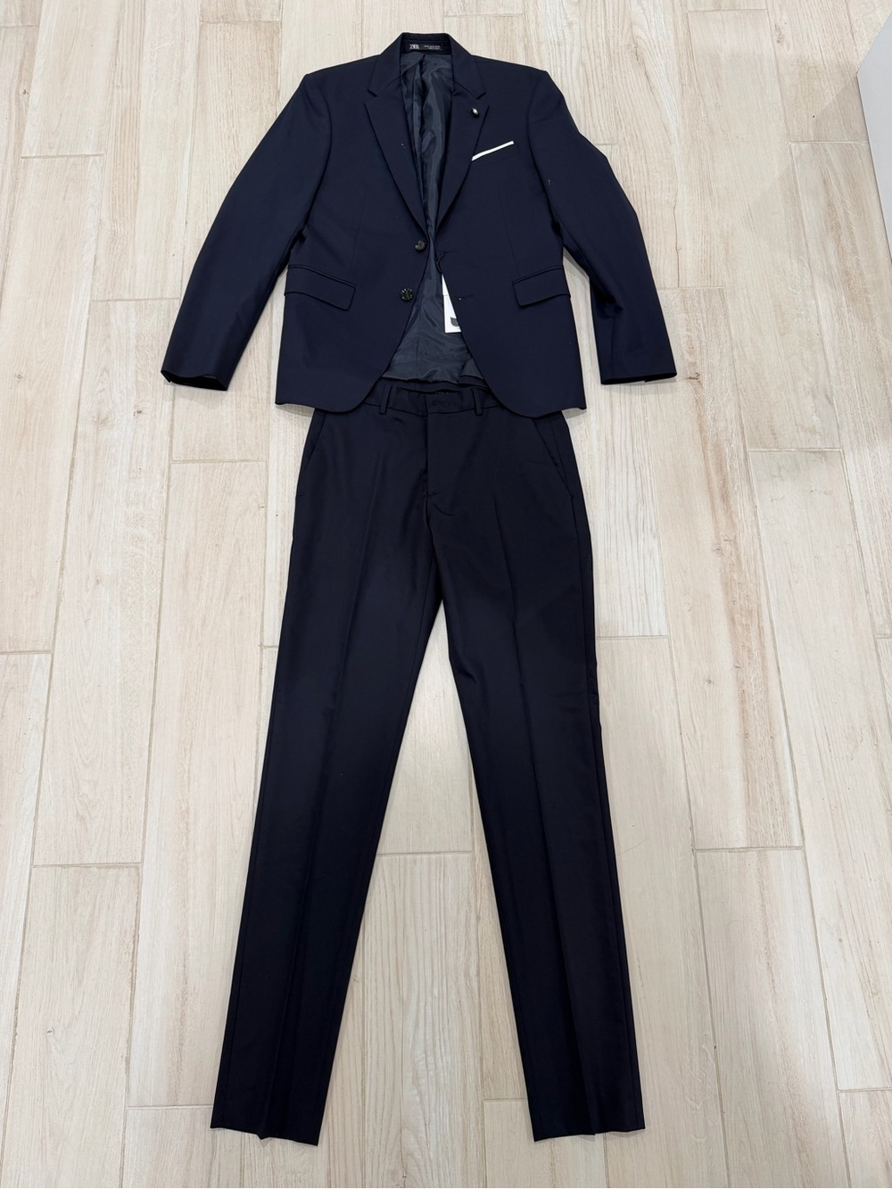 Zara Navy Suit Men's 36R Jacket NWT